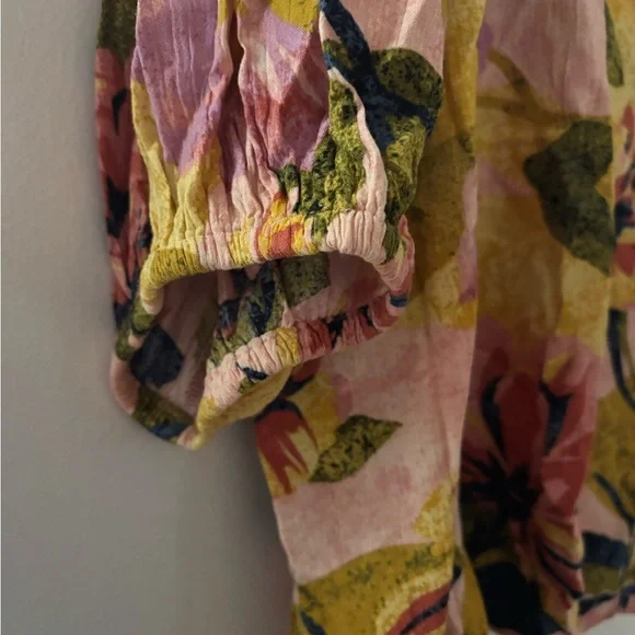Terra & Sky Pink and Yellow Floral Top Plus 3X EUC - Picture 3 of 7